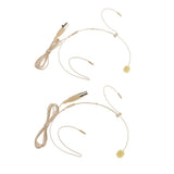 Maxbell 2pcs Mini Wired Headset Headworn Microphone Condenser Mic for Tour Guide
