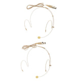 Maxbell 2pcs Mini Wired Headset Headworn Microphone Condenser Mic for Tour Guide