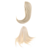 Maxbell 2 Pieces 1/3 BJD Dolls Wig Long Straight Hair for Dollfie DIY Light Gold