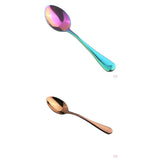 Maxbell 10x Stainless Steel Cutlery Table Dinner Soup Tea Spoon Colorful Rose Gold