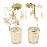 Maxbell 2PCS Romantic Rotating Candle Holder Stand   Tealight Candlesticks