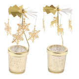 Maxbell 2PCS Romantic Rotating Candle Holder Stand   Tealight Candlesticks