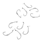 Maxbell 10pcs High Carbon Steel Weighted Wide Gap Spring Fishing Hook with Twistlock