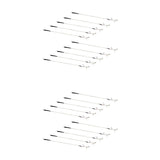 Maxbell 20pcs Carp Fishing Hair Rigs with Barbless Hooks Hand Tied Braided Thread