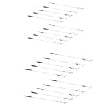Maxbell 20pcs Carp Fishing Hair Rigs with Barbless Hooks Hand Tied Braided Thread