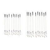 Maxbell 20pcs Carp Fishing Hair Rigs with Barbless Hooks Hand Tied Braided Thread