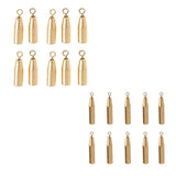 Maxbell 20pcs Fishing Brass Sinker Drop Shot Slider Weights Finesse Sinker Tackle