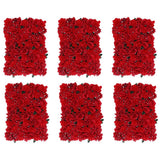 6pcs Artificial Flower Wall Wedding Venue Flower Pillar Main Road Decor Red