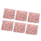 6 Pieces Artificial Flower Wall Panels Wedding Venue Decor Pink Champagne
