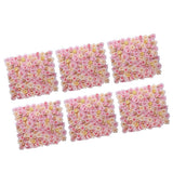 6 Pieces Artificial Flower Wall Panels Wedding Venue Decor Pink Champagne