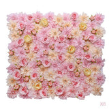 6 Pieces Artificial Flower Wall Panels Wedding Venue Decor Pink Champagne