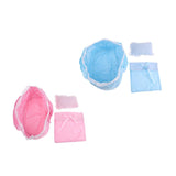 Maxbell Lovely Baby Doll Sleeping Bag Set for 26-28cm Dolls Accessories Pink&Blue
