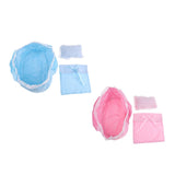 Maxbell Lovely Baby Doll Sleeping Bag Set for 26-28cm Dolls Accessories Pink&Blue