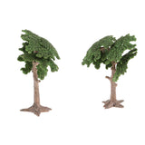 Maxbell 2 Pieces 10cm Pine Tree Model Cypress for Landscape Diorama Scenery Green
