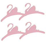 Maxbell 4x Sweet Swan Wooden Coat Clothes Hanger Baby Kids Room Nursery Decor Pink