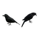 Maxbell 3x Artificial Realistic Birds Ravens Crows for Garden Halloween Decoration