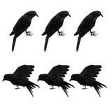 Maxbell Set 6 Artificial Realistic Woodland Birds for Garden Weding Home Decoration