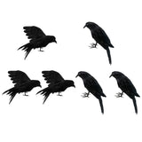 Maxbell Set 6 Artificial Realistic Woodland Birds for Garden Weding Home Decoration