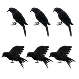 Maxbell Set 6 Artificial Realistic Woodland Birds for Garden Weding Home Decoration