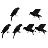 Maxbell Set 6 Artificial Realistic Woodland Birds for Garden Weding Home Decoration