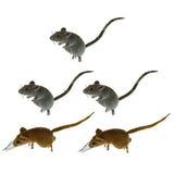 Maxbell 5x Realistic Mouse Animal Ornament Fridge Magnet Mice Toys Pot Hanger Decor