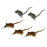 Maxbell 5x Realistic Mouse Animal Ornament Fridge Magnet Mice Toys Pot Hanger Decor