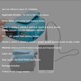 Maxbell 3x Battery USB Adapter for  14.4V 18V Batteries Charger Adapter Blue