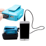 Maxbell 3x Battery USB Adapter for  14.4V 18V Batteries Charger Adapter Blue