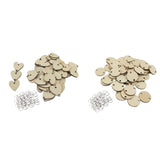 Maxbell 100pcs Plain Blank Solid Round Wooden Chips Circles Discs Board Tag Craft