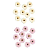 Maxbell 20 Pieces Artificial Gerbera Daisy Flowers Heads for DIY Wedding Decoration