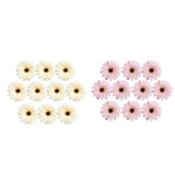 Maxbell 20 Pieces Artificial Gerbera Daisy Flowers Heads for DIY Wedding Decoration