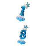 Maxbell Crown Balloons Column Set Latex Foil Balloon 18th Birthday Party Decoration
