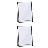 Maxbell 2pcs Antique Freestanding Brass Glass Picture Photo Frame Portrait
