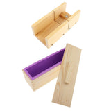 Maxbell Silicone Soap Mold Wood Box Wooden Beveler Planer Handmade Soap Cutting Tool