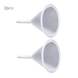 Maxbell 2 Pieces Small Plastic Funnels For Diffuser Bottle Mini Liquid Oil Funnels