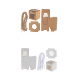 Maxbell 24 Pieces Kraft Paper Cake Cupcake Box Bakery Wedding Favor White and Brown