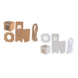 Maxbell 24 Pieces Kraft Paper Cake Cupcake Box Bakery Wedding Favor White and Brown