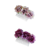 Maxbell 2 Pieces Carnation Flower Comb Clip Stylish Hair Pins Wedding Accessories
