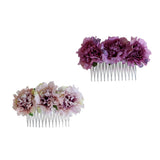 Maxbell 2 Pieces Carnation Flower Comb Clip Stylish Hair Pins Wedding Accessories
