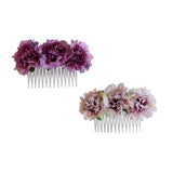 Maxbell 2 Pieces Carnation Flower Comb Clip Stylish Hair Pins Wedding Accessories