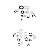 Maxbell 14Pcs Ceramic Ring Eyes Fishing Rod Tip Guides Free Stainless Steel Frame