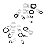 Maxbell 14Pcs Ceramic Ring Eyes Fishing Rod Tip Guides Free Stainless Steel Frame