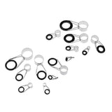 Maxbell 14Pcs Ceramic Ring Eyes Fishing Rod Tip Guides Free Stainless Steel Frame