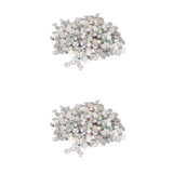 Maxbell 1400pcs Ss10/20 Glass Crystal Round Flat Back Rhinestones Gemstones Acrylic