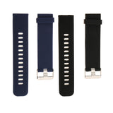 Maxbell Durable Men Silicone Waterproof Sports Watchband Strap Deployment Clasp 22mm