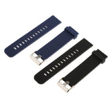 Maxbell Durable Men Silicone Waterproof Sports Watchband Strap Deployment Clasp 22mm