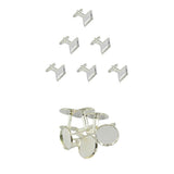 Maxbell 6Pcs Mens Square Round Blank Setting Base Pad CuffLink DIY Cabochon Cufflink