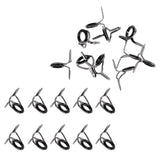 Maxbell 20Pcs Ceramic Eye Rings Fishing Rod Guides Tips Stainless Steel Frame