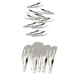 Maxbell 20pcs Sliver Metal Hairpins Hair Clips Snap Barrette Water Drop Design