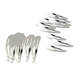 Maxbell 20pcs Sliver Metal Hairpins Hair Clips Snap Barrette Water Drop Design